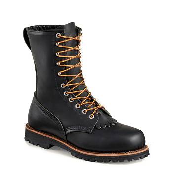 Red Wing Női LoggerMax 9-inch Soft Toe Munkavédelmi Bakancs Fekete